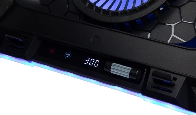 Подставка для ноутбука Digma D-NCP190-1x100RGB 19" 428x316x58мм 52дБ 2xUSB 1x 140ммFAN 1280г Fan-control металл/пластик черный