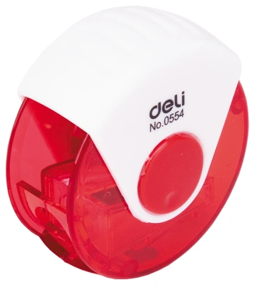Точилка для карандашей ручная Deli E0554 1 отверстие пластик ассорти европодвес
