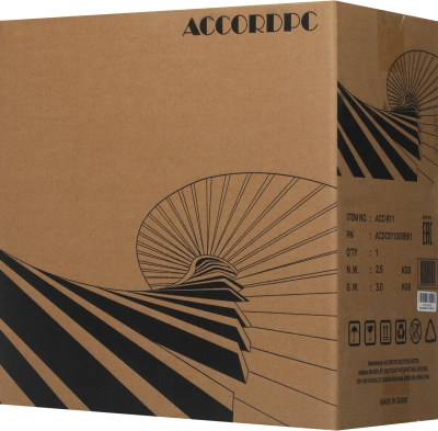 Корпус Accord ACC-811 черный без БП mATX 1x80mm 3x120mm 1xUSB2.0 1xUSB3.0 audio bott PSU