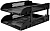 Лоток горизонтальный Deli E9212 BLACK сборный для бумаг 325x241x155мм черный пластик (упак.:2шт) пластиковый пакет