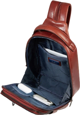 Рюкзак слинг мужской Piquadro Solm CA7028S141/CU табачный натур.кожа