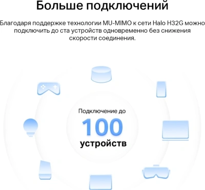 Бесшовный Mesh роутер Mercusys Halo H32G (HALO H32G(2-PACK)) AC1200 100/1000/10000BASE-T белый (упак.:2шт)
