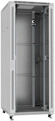 Шкаф серверный Cabeus (SH-05C-42U80/100) напольный 42U 800x1000мм пер.дв.стекл металл 800кг серый 900мм 134.2кг 220град. 2055мм IP20 сталь