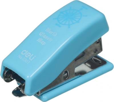 Степлер ручной Deli E0303 Jungle Buddies 24/6 26/6 (12листов) ассорти 40скоб коробка