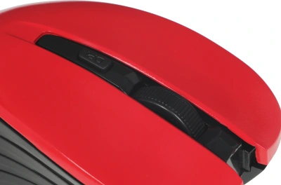 Мышь Оклик 545MW черный/красный оптическая 1600dpi беспров. USB для ноутбука 4but (368631)