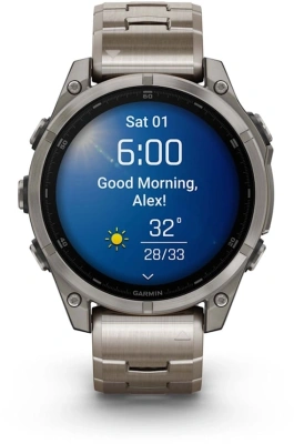 Смарт-часы Garmin Fenix fenix 8 47mm 47мм 1.4" AMOLED корп.серый рем.серый разм.брасл.:125-210мм (010-02904-40)
