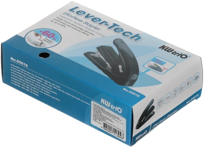 Степлер настольный Kw-Trio 5618GR/GREEN Soft-Touch 24/6 24/8 26/6 26/8 (40листов) снижение усилия серый/зеленый 100скоб