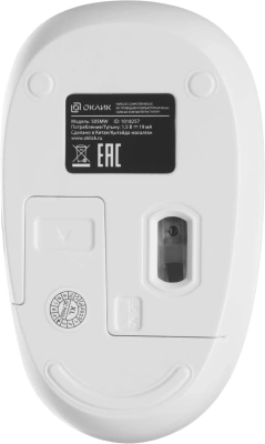 Мышь Оклик 505MW белый оптическая 1000dpi беспров. USB для ноутбука 3but (1018257)