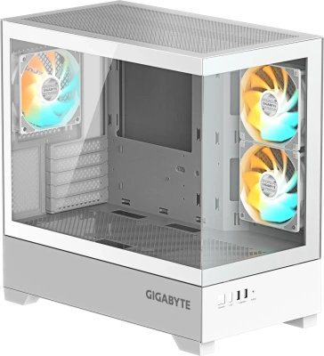 Корпус Gigabyte GB-C201PI белый без БП mATX 6x120mm 3x140mm 2xUSB3.0 audio bott PSU