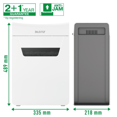 Шредер Leitz IQ Protect Premium 10X белый (секр.P-4) фрагменты 10лист. 18лтр. скрепки скобы