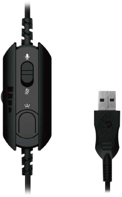 Наушники с микрофоном A4Tech Bloody G570 черный/серый 2м мониторные USB оголовье (G570 (BLACK+GREY) USB)