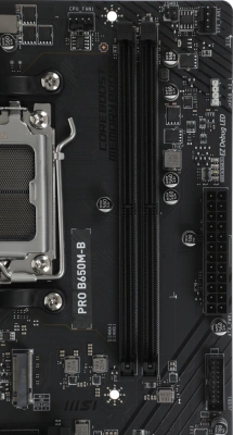 Материнская плата MSI PRO B650M-B Socket AM5 AMD B650 2xDDR5 mATX AC`97 8ch(7.1) 2.5Gg RAID+VGA+HDMI