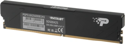 Память DDR5 16GB 5600MHz Patriot PSP516G560081H1 Signature Premium RTL PC5-44800 CL46 DIMM UDIMM 288-pin 1.1В single rank с радиатором Ret