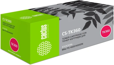 Картридж лазерный Cactus CS-TK360 TK-360 черный (20000стр.) для Kyocera Mita FS 4020/4020DN