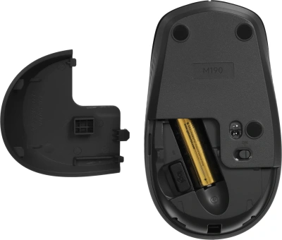 Мышь Logitech M190 черный/темно-серый оптическая 1000dpi беспров. USB 2but (910-005923)