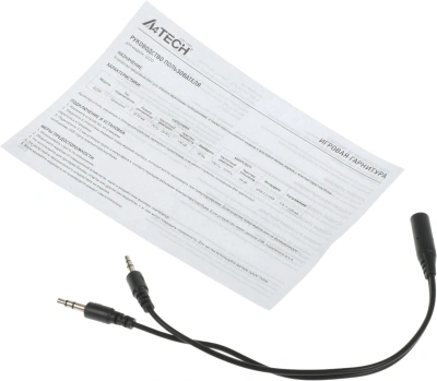 Наушники с микрофоном A4Tech Bloody G220 черный 2м мониторные оголовье (G220 AUX3.5-4PIN + USB)