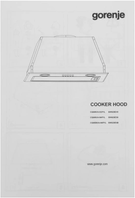 Вытяжка встраиваемая Gorenje BHI626E6B черный управление: кнопочное (1 мотор)