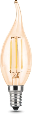 Лампа филам. Gauss Filament 5Вт цок.:E14 свеча 220B св.свеч.бел.нейт. (упак.:10шт) (104801805)