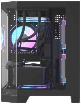 Корпус Formula Crystal Z6M Floe V2 черный без БП mATX 6x120mm 1xUSB2.0 1xUSB3.0 audio bott PSU