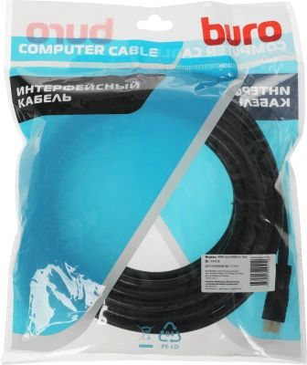 Кабель аудио-видео Buro HDMI 2.0 HDMI (m)/HDMI (m) 10м. позолоч.конт. черный (BHP HDMI 2.0-10)