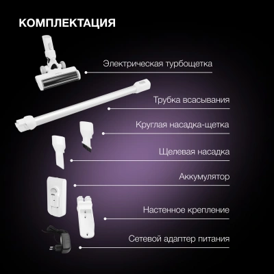 Пылесос Hyundai HYV-S5550 400Вт белый/серебристый