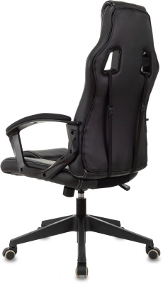 Кресло игровое Zombie Arena черный ткань/эко.кожа крестов. пластик