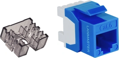 Модуль Lanmaster LAN-OK45U6/180N-BL Keystone RJ45 кат.6 син.