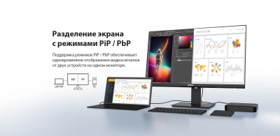 Монитор Dahua 27" LM27-P301A черный IPS LED 5ms 16:9 HDMI матовая HAS Piv 1000:1 250cd 178гр/178гр 2560x1440 75Hz DP 2K USB 5.98кг