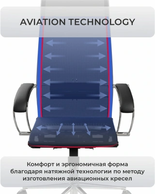 Кресло Метта ErgoLife Set 27 черный ткань/эко.кожа с подголов. крестов. пластик пластик черный