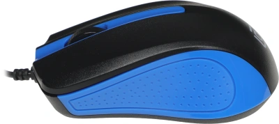 Мышь Оклик 225M черный/синий оптическая 1200dpi USB 3but (288233)