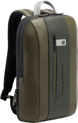 Рюкзак мужской Piquadro Urban CA6384UB00/VEGR хаки/серый натур.кожа
