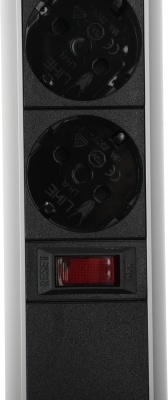 Сетевой разветвитель Premier 3R USB 1.8м (3 розетки) серый (коробка)