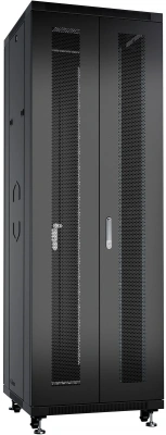 Шкаф серверный Cabeus (ND-05C-42U60/120-BK) напольный 42U 800x1200мм пер.дв.перфор.2ств. задн.дв.перфор.2-хст. 800кг черный 1100мм 114кг 220град. 2055мм IP20 сталь