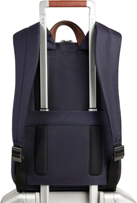 Рюкзак Piquadro Brief2 CA3214BR2/BLUCU темно-синий/коричневый нейлон/натур.кожа