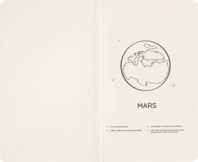 Блокнот Moleskine VOLANT NASA-INSPIRED SKVLNTL7063S5 Large 130х210мм PP 80стр. нелинованный мягкая обложка голубой Ракета