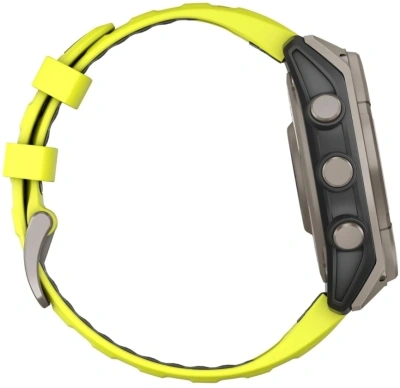Смарт-часы Garmin Fenix 8 Solar 51мм 1.4" MIP корп.серебристый рем.желтый (010-02907-21)