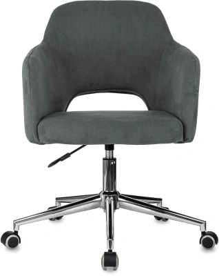 Кресло Бюрократ CH-390SL серый Alfa 44 крестов. металл хром