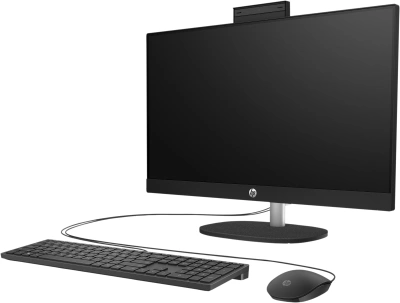 Моноблок HP 24-cr2055ci 23.8" Full HD U5 225U (1.7) 8Gb SSD512Gb Iris Xe без ОС GbitEth WiFi BT 90W клавиатура мышь Cam черный 1920x1080