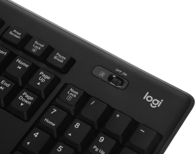 Клавиатура + мышь Logitech MK270 клав:черный мышь:черный USB беспроводная Multimedia (920-003381)