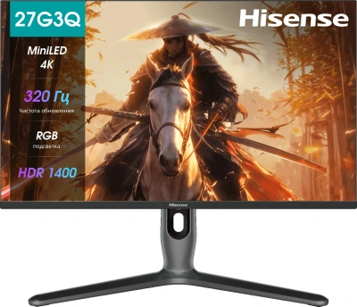 Монитор Hisense 27" 27G7Q PRO светло-серый IPS LED 16:9 HDMI матовая HAS Piv 1000:1 350cd 89гр/89гр 3840x2160 160Hz FreeSync Premium DP 4K USB 6.7кг