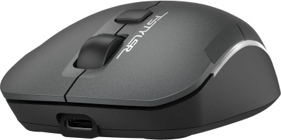 Мышь A4Tech Fstyler FB26CS Air2 серый/черный оптическая 2000dpi silent беспров. BT/Radio USB для ноутбука 4but (FB26CS AIR2 SMOKY GREY)