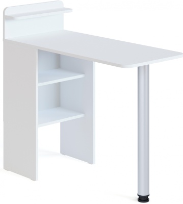 Стол для компьютера Сокол СП-19 складн. столешница ЛДСП белый каркас хром (00-00012723)