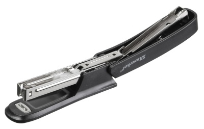 Степлер Silwerhof 401072-01 N10 (12листов) черный 50скоб пластик закрытый коробка