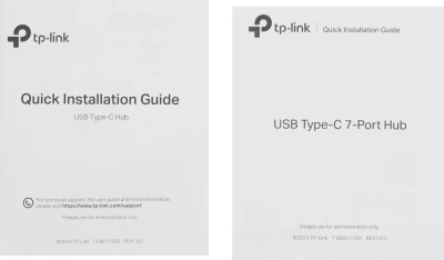 Разветвитель USB-C TP-Link UH7020C 2порт. серый