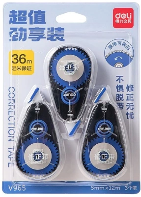 Лента коррект. для ленты корректирующей Deli V965 блистер (упак.:3шт)