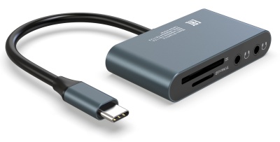 Устройство чтения карт памяти USB Type-C Digma CR-CA2512-G серый