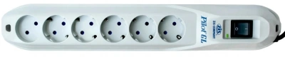 Сетевой фильтр Pilot GL 3м (6 розеток) белый (коробка)