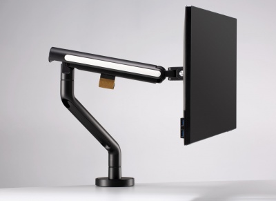 Кронштейн для мониторов Ultramounts UM725B черный 17"-32" макс.9кг крепление к столешнице поворот и наклон