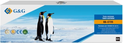 Картридж лазерный G&G GG-C725 черный (1600стр.) для Canon imageCLASS MF3010 MFP/LBP-6000/6000B/6020/6020B/MF-3010, LJ P1102/1102w Pro M1130/1212 HP