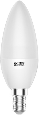Лампа светодиодная Gauss Elementary 33116T 6Вт цок.:E14 свеча 180B св.свеч.бел.теп. (упак.:3шт)